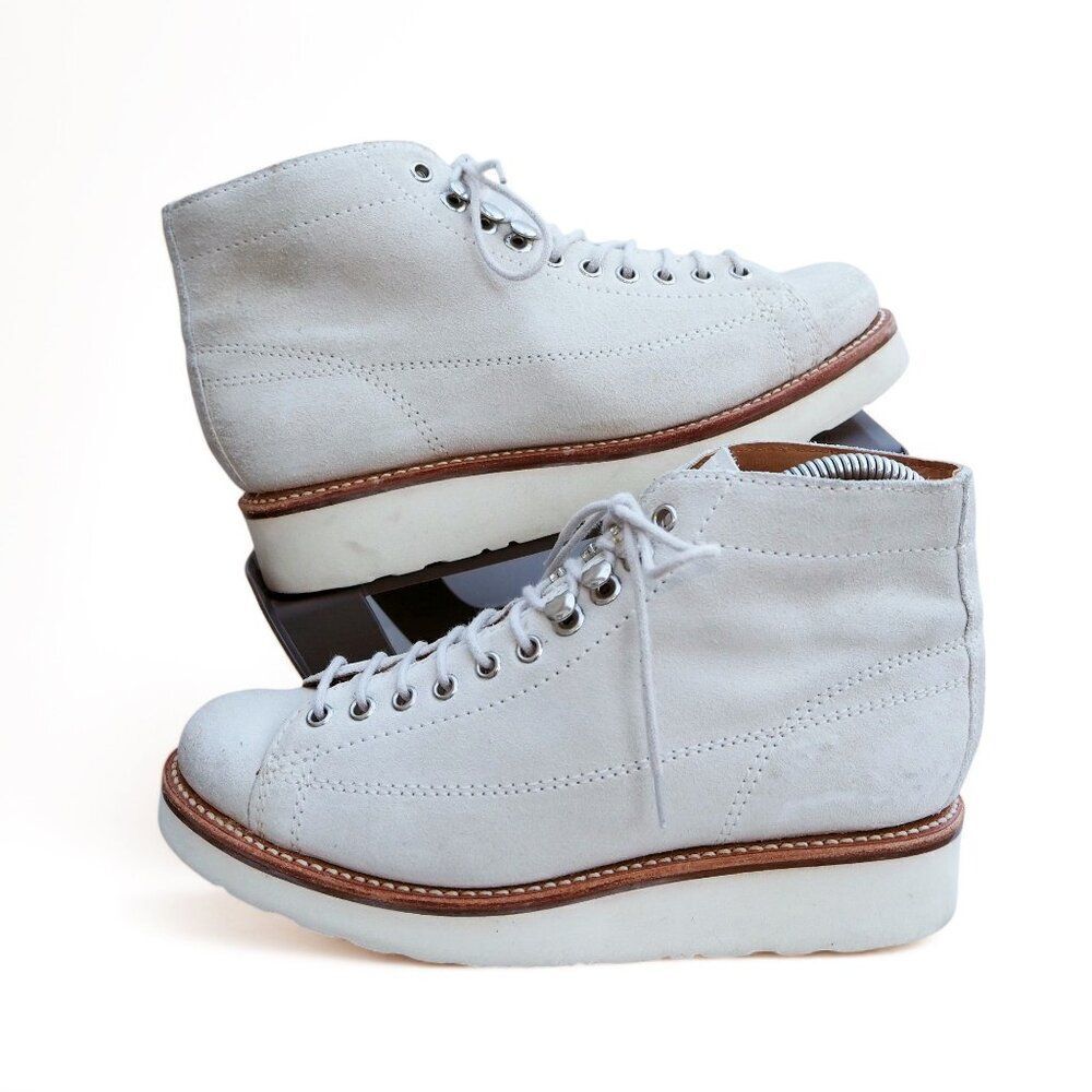 Grenson Andy Suede Monkey Boots Cream (Off White)‎ Women's 7
